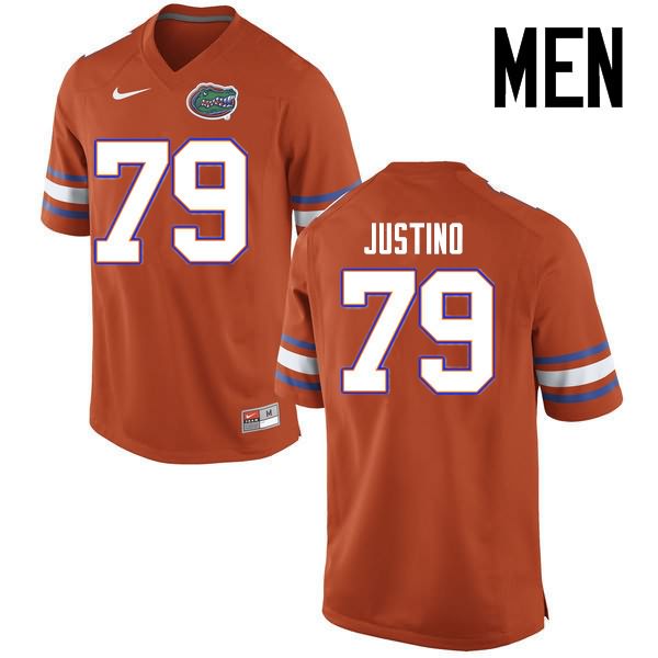 NCAA Florida Gators Daniel Justino Men's #79 Nike Orange Stitched Authentic College Football Jersey VKG4464TE